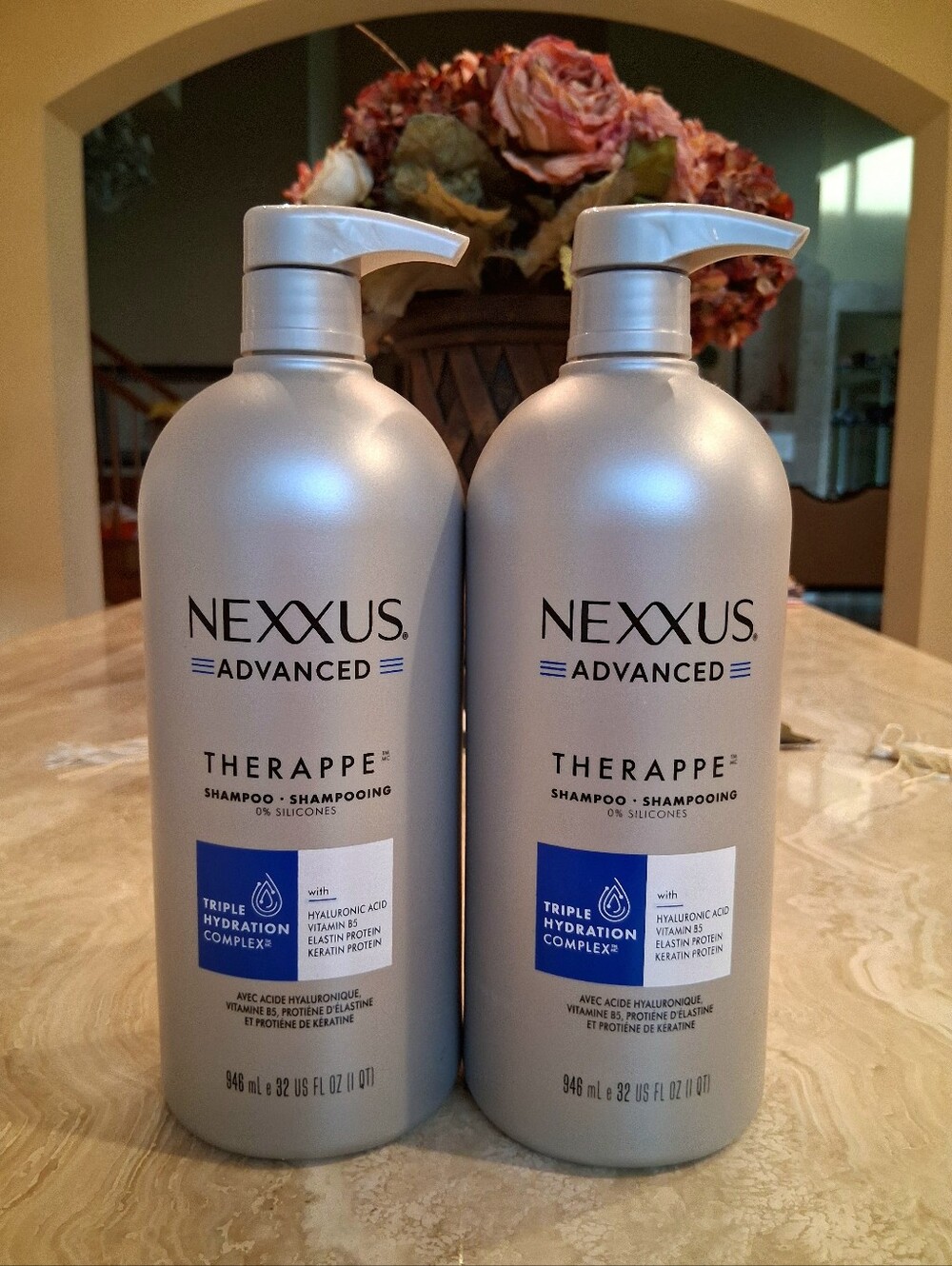 Nexxus Advanced Therappe Tripple Hydration Complex Shampoo 32OZx2 Bottles NEW